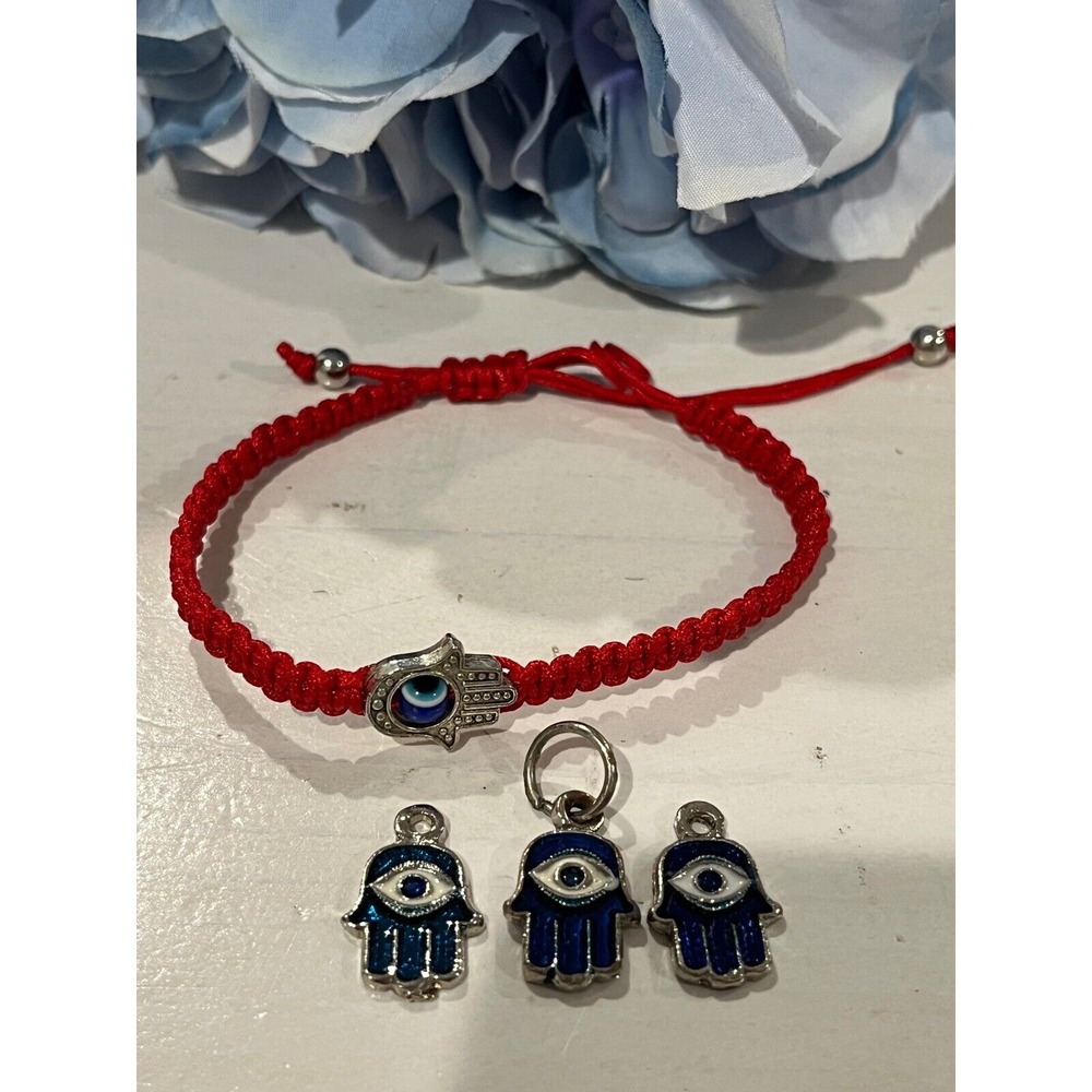 Red String Hamsa Bracelet Evil Eye Protection Adj… - image 6